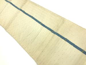 アンティーク　竹・麻の葉模様織出し袋帯（材料）